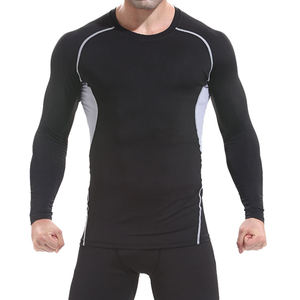 Camiseta de Compresión para Hombre, Protección UV UPF50+, Secado Rápido, Manga Larga, Spandex/Poliéster, Ropa Deportiva para Entrenamiento - Product Image 1
