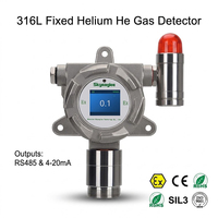 Détecteur de gaz Hélium (He) fixe 316L avec alarme sonore, compatible OEM, à conductivité thermique