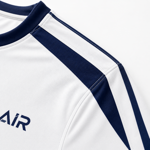 ชุดเสื้อฟุตบอล AAIR สำหรับทุกเพศ สีขาวกรมท่า พิมพ์ลายแบบซับลิเมชั่น ระบายเหงื่อได้ดี แห้งเร็ว แขนสั้น ทรงปกติ สำหรับทุกฤดูกาล ผู้ใหญ่ - Product Image 4