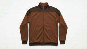 Veste zippée à manches longues pour homme, couleur rouge contrastée, col montant, respirante, en polyester, coupe classique, toutes saisons - Product Image 4