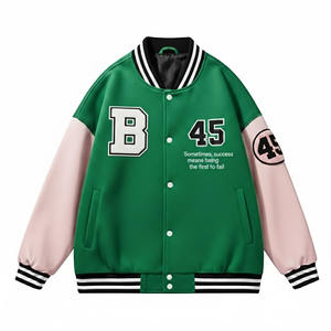 Veste de style universitaire personnalisée, col montant, tissu en laine, style bomber, streetwear, design High Street. - Product Image 1