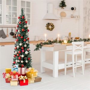 Sapin de Noël artificiel vert de 1,5 m avec 214 pointes luxuriantes et 25 cônes de pin réalistes, support métallique pliable - Product Image 3