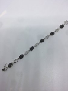 Vintage Black Onyx <b>Bracelet</b> 925 Sterling Silver <b>Gemstone</b> <b>Bracelet</b> Elegant Jewelry Gift For Women - Product Image 2