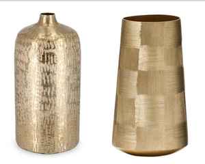 Jarrón de Metal Dorado Martillado de Lujo, Pieza Escultural Grande para el Suelo, para Vestíbulo de Hotel y Decoración Interior Glamurosa - Product Image 2