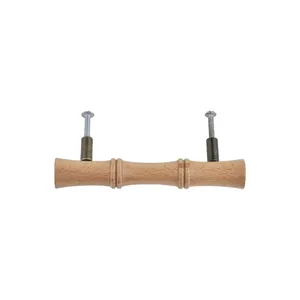 Wooden Cabinet Handle Bamboo Style Drawer Pull Vintage Furniture <b>Knob</b> <b>for</b> <b>Dresser</b> Wardrobe - Product Image 2