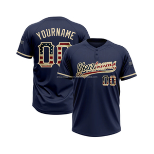 Tenues de baseball et de softball personnalisées en polyester, respirantes, à séchage rapide, uniformes de softball unisexes, maillots sublimés, style vintage - Product Image 1