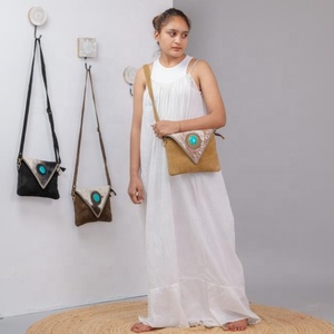 Sac à main à bandoulière Vintage pour femmes à la mode en cuir suédé véritable enveloppe cartable sac chaînes caché sous les bras épaule - Product Image 6