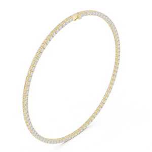 Collar de Diamantes de Oro, Corte Brillante Redondo, Diamantes Naturales con Certificado IGI, Estilo Clásico para Mujer, para Bodas/Ocasiones Especiales/Uso Diario - Product Image 3