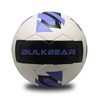BULKBEAR Balón de Fútbol de PVC Suave de Color Brillante para Playa, Tacto Suave, Ligero, Tamaños 3-5, Personalizado, Cosido a Máquina, Ecológico