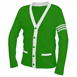 Custom Logo Sorority <b>Cardigan</b> <b>Men</b> Private Label Embroidered Knit Sweater Autumn Striped 100% <b>Wool</b> <b>for</b> Retail Brands - Product Image 6