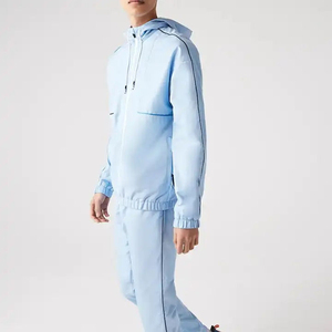 Custom Mesh Lining <b>Zip</b>-Up Streetwear Hoodie and <b>Short</b> Sportswear 2-Piece Windbreaker <b>Shorts</b> and Jacket Tracksuit for Men - Product Image 4