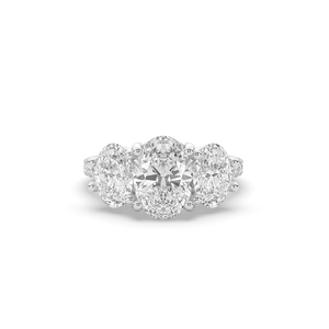 <b>Unique</b> 4.24Ct Oval Brilliant Lab Diamond Ring Lightweight Style 925 Sterling Silver Ring Gold Engagement Jewelry For Anniversary - Product Image 2