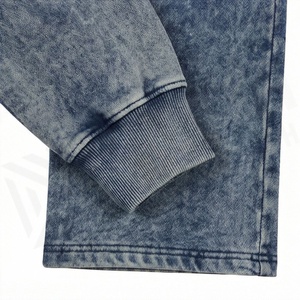 Survêtements pour hommes en coton délavé à l'acide, style vintage, tendance, légers, respirants, avec cordon de serrage, streetwear, couleur unie, coupe classique, hiver - Product Image 6
