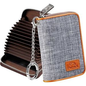 Portefeuille zippé anti-RFID pour femme avec porte-cartes de visite, format compact, porte-clés, porte-cartes de crédit - Product Image 1