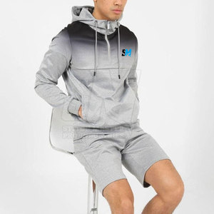 Conjunto de Sudadera con Capucha de Felpa Francesa Informal de Invierno en Oferta, 100% Algodón, Ropa Deportiva y de Fitness, Ropa Deportiva para Entrenamiento, Pantalones Cortos a Juego - Product Image 3