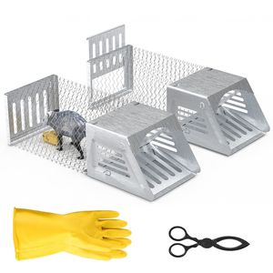 Lot de 2 Pièges à Souris et Rats Automatiques à Porte Unique, Cage de Capture Humaine Réutilisable, Capture et Libération en Direct, Aucun Assemblage Requis - Product Image 1