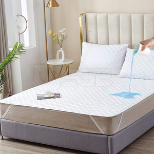 Comfortable Waterproof 4 Corner Elastic Mattress Protector Strong Elastic Corners Soft Knitted 400TC Fabric Breathable - Product Image 1