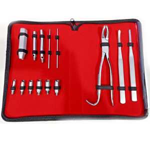 Kit d'extraction dentaire équine de 14 pièces, instruments vétérinaires pour les interventions dentaires chez le cheval - Product Image 1