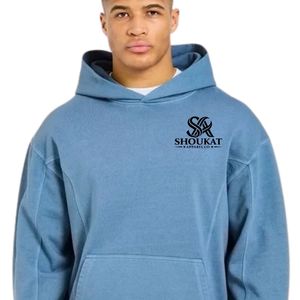 Mens Light Blue Hoodie Tracksuit <b>Set</b> <b>Matching</b> Sweatpants <b>Jogger</b> Pants Two Piece Casual Sportswear Streetwear Pullover Hooded - Product Image 3