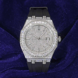 Joyería Hip Hop Elaborada con Diamantes Moissanite, Joyería Elegante con Claridad VVS, Reloj de Pulsera Moderno para Hombre - Product Image 1