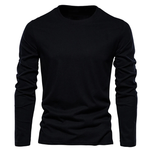 T-shirts imprimés à manches longues pour hommes, 100 % coton, fabriqués sur mesure par OEM, classiques, écologiques, anti-UV, respirants, séchage rapide, personnalisables - Product Image 6