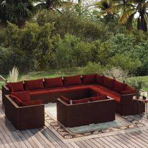 Conjunto de Muebles de Jardín Color Rojo Canela en Tono Marrón - Product Image 1