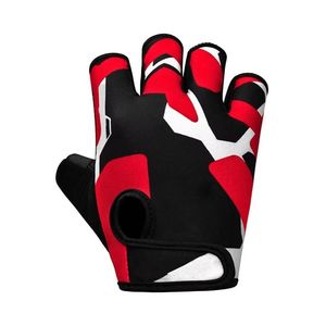 Gants de musculation à motifs rouge et noir, tissu respirant, protection pour la musculation et le fitness, logo personnalisé disponible - Product Image 3