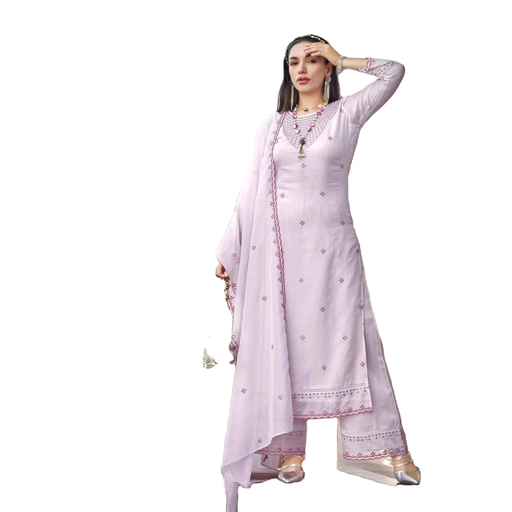 Fancy Kurtis с внутренней отделкой без рукавов и ручной работой с кружевом chikan Kurtis Набор fol онлайн распродажа