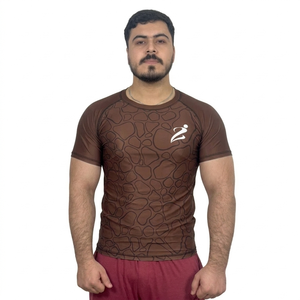 เสื้อผ้าชายหาดแห้งเร็วสำหรับผู้ชาย ยี่ห้อ TOP Men Athletic ผลิตจากโพลีเอสเตอร์ 100% เสื้อแรชการ์ดแขนยาวพิมพ์ลาย ระบายอากาศได้ดี ผลิตโดย Rush Gurads - Product Image 5