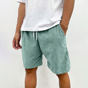 Pantalones Cortos de Lona Antiarrugas para Hombre, Ecológicos, Transpirables, de Secado Rápido, Cintura Elástica, Estilo Vintage, para Playa y Verano - Product Image 2