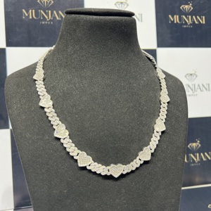 สร้อยคอเพชรรูปหัวใจแบบคิวบันลิงค์ ประดับเพชรโมอิสซาไนต์ VVS สไตล์ฮิปฮอป ชุบเงิน S925 รุ่นขายดีที่สุด พร้อมเครื่องทดสอบเพชร - Product Image 3