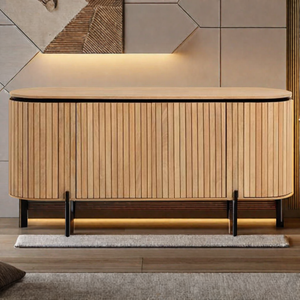 Meuble TV en bois massif OEM design moderne pour salon meuble TV en bois prix direct usine quantité minimale de commande flexible - Product Image 1