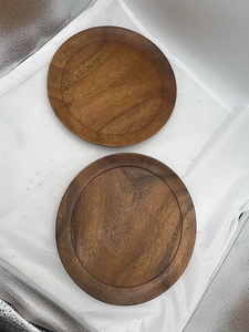 Juego de 4 Platos de Madera Auténtica de Filipinas de 9.75 Pulgadas, Platos de Madera para la Cena - Product Image 5