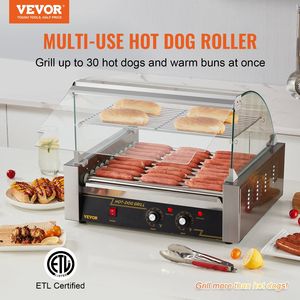 1650W fornello per Hot Dog commerciale doppio controllo Temp 30 capacità in acciaio inox griglia cappa in vetro copertura in acrilico panino - Product Image 2