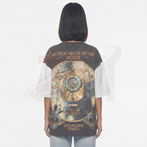 T-shirt personnalisé pour femme, surdimensionné, imprimé par sublimation, coton doux, streetwear décontracté, coupe ample, OEM ODM, vente en gros - Product Image 4