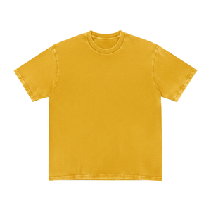 เสื้อยืดโอเวอร์ไซส์ผู้ชายสไตล์วินเทจฟอกสี-ผ้าฝ้าย 100% เนื้อหนา เป็นมิตรกับสิ่งแวดล้อมและระบายอากาศได้ดี - Product Image 5