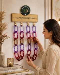 Décoration murale en chaînes de résine colorées de grande taille, séparateur de pièce, rideau personnalisé par FALAK WORLD EXPORT - Product Image 5
