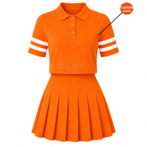 Ensemble 2 pièces Cosh International Sisterhood Sorority : Polo court brodé et jupe plissée de tennis, vêtements grecs personnalisés en gros - Product Image 1