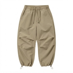 B2B Supplier Private Label Unisex Extra Baggy Cargo Sweatpants Taslan <b>Nylon</b> Adjustable Hem <b>Joggers</b> - Product Image 5
