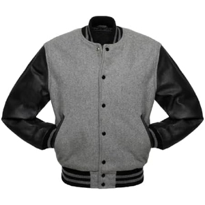 Factory Custom Design Canvas Baseball <b>Quilted</b> Varsity Jacket with Front Logo Long Sleeves Unisex Sport Wear for Men - Product Image 6