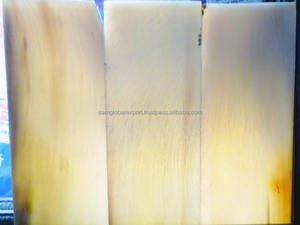 Accessoire d'artisanat naturel de luxe Variantes de dalles de corne de buffle d'eau blanche et jaune pure de plaque d'échelle - Product Image 3