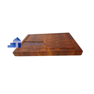 Planche à découper rectangulaire en bois, faite à la main, durable, écologique, avec support de rangement à un niveau, compatible lave-vaisselle, pour usage alimentaire en cuisine - Product Image 6