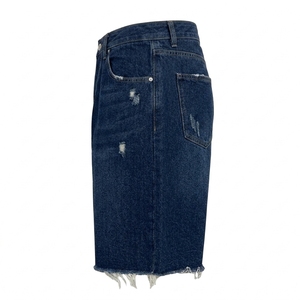 Pantalones Cortos de Mezclilla Casuales de Verano para Hombre, Estilo Vintage, Corte Bootcut, Cintura Media, Diseño con Botones Frontales, Secado Rápido, Estilo Urbano, Venta al Por Mayor - Product Image 1