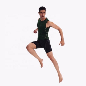 เสื้อแขนกุด85% สำหรับผู้ชายเสื้อ15% โพลีเอสเตอร์ผ้าสแปนเด็กซ์แขนกุดแห้งเร็วสำหรับฝึกซ้อมวิ่ง - Product Image 4