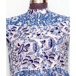 Nuevo Vestido Maxi Vintage para Mujer, Estilo A-Line, Casual, Dulce, de Alta Calidad, Algodón, Manga Corta, Cinturón, Estampado Floral, Transpirable, Ecológico - Product Image 2