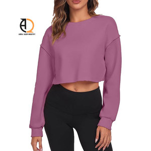 Sudadera corta de forro polar para mujer, cálida, informal, estilo urbano - Product Image 3