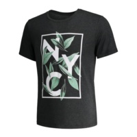 T-shirt graphique Heather pour homme, 150 GSM, mélange de coton, impression personnalisée, marque privée, OEM