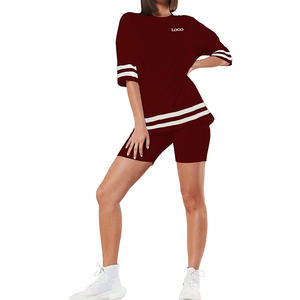 Ensemble T-shirt et Short Femme Prix de Gros / Ensemble Coordonné Tendance Décontracté Haut à Manches Courtes avec Short Confortable Style Urbain 2026 - Product Image 1