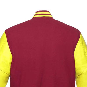 Veste universitaire personnalisée avec logo, manches en cuir, broderie, veste de baseball pour couple, veste universitaire pour homme, veste varsity - Product Image 4