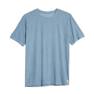 Camiseta de algodón de manga corta con cuello redondo y color sólido para hombre, corte regular, estilo casual, camisetas de media manga para hombre - Product Image 1